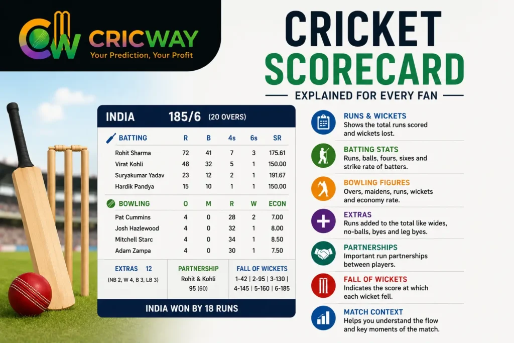 cricket scorecard
